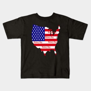 Victory Day Flag usa Kids T-Shirt